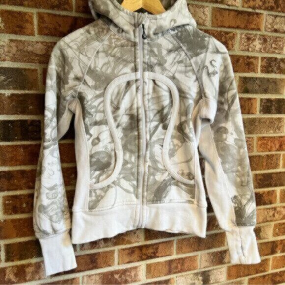 Lululemon * Scuba Hoodie Jacket Unicorn Tears Size 4 Jacket thick soft Rare - Picture 2 of 10